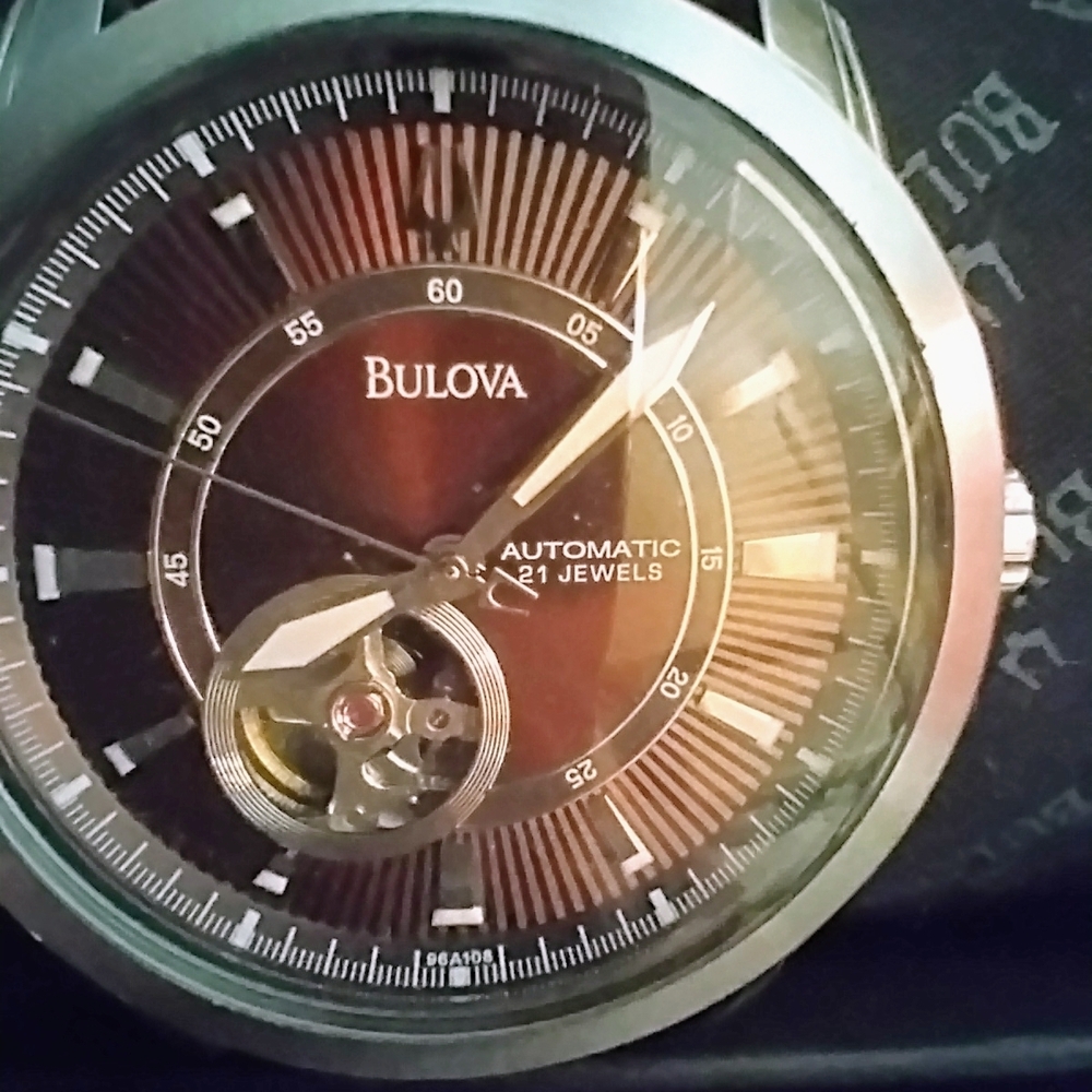 Bulova Silver and Brown Automatic Watch - Picture 4 of 10